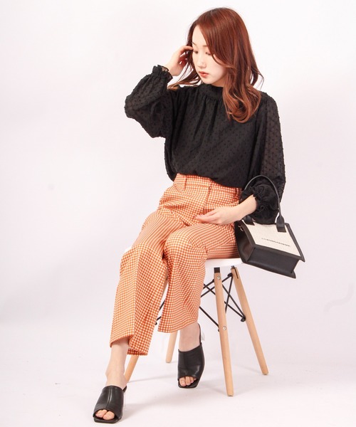 Brownie(ブラウニー)の「Brownie ハニカムプリーツ 衿ギャザーブラウス(シャツ/ブラウス・レディース・ブラック/イエロー/アイボリー・FREE)」の19枚目の写真