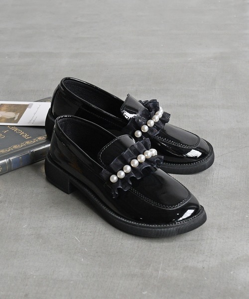 NOFALL（ノーフォール）の「パールフリルローファー（ローファー・レディース・ホワイト系その他/ブラック系その他・S/3L/L/LL/M）」の15枚目の写真