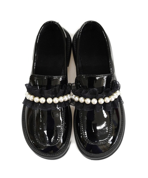 NOFALL（ノーフォール）の「パールフリルローファー（ローファー・レディース・ホワイト系その他/ブラック系その他・S/3L/L/LL/M）」の6枚目の写真