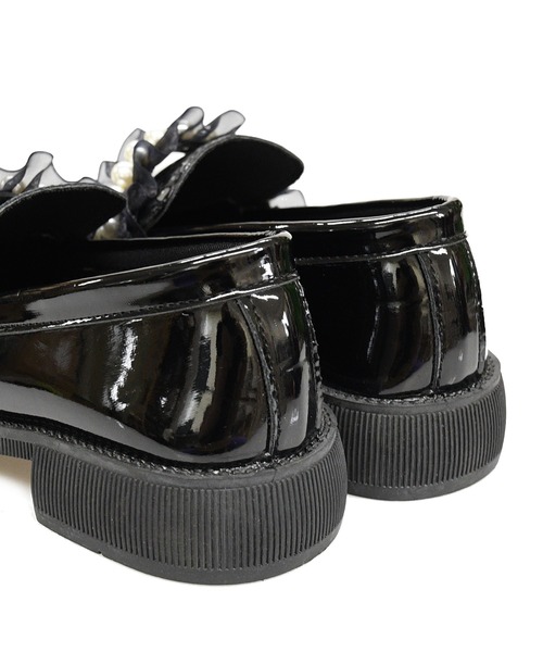 NOFALL（ノーフォール）の「パールフリルローファー（ローファー・レディース・ホワイト系その他/ブラック系その他・S/3L/L/LL/M）」の5枚目の写真