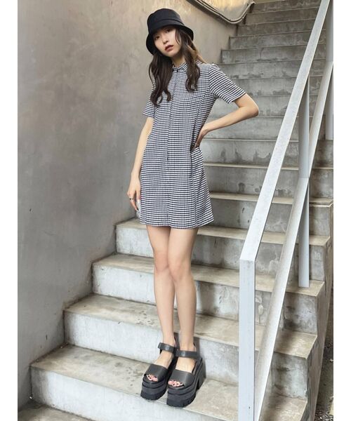 EMODA（エモダ）の「ジッパーシャツワンピース（ワンピース・レディース・ブラック/ブルー/その他・FREE）」の20枚目の写真