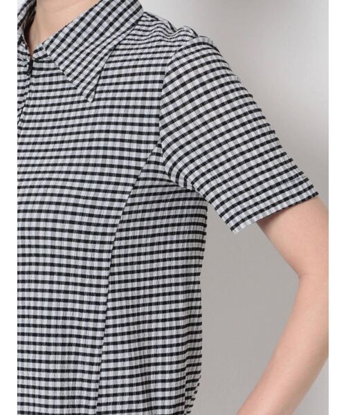 EMODA（エモダ）の「ジッパーシャツワンピース（ワンピース・レディース・ブラック/ブルー/その他・FREE）」の5枚目の写真