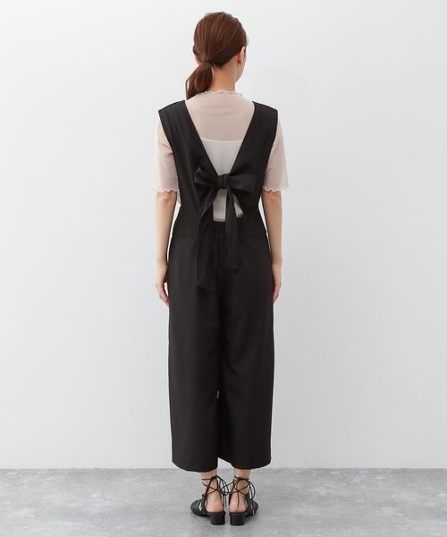 mysty woman（ミスティウーマン）の「ハイウエストクロップドサロペット 347161（サロペット/オーバーオール・レディース・ブラック/ブラウン・FREE）」の8枚目の写真