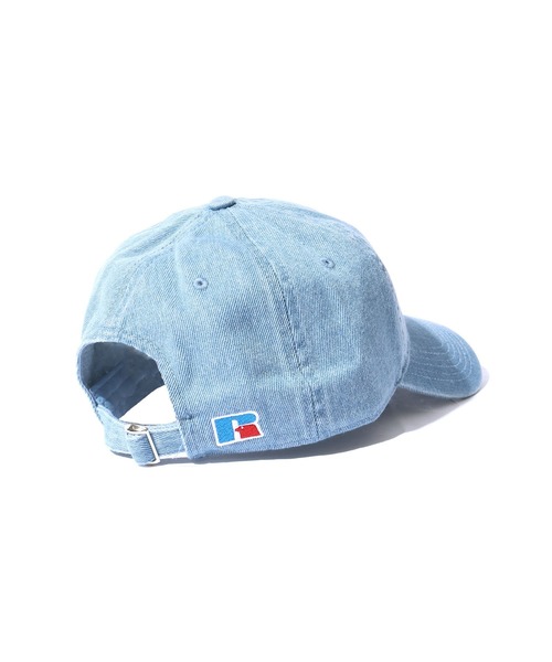 Russell Athletic（ラッセルアスレティック）の「Russell Athletic/ラッセルアスレティック Snow Wash Denim Dad Hat デニムキャップ（キャップ・メンズ・ライトブルー/ブラック/インディゴブルー・FREE）」の5枚目の写真