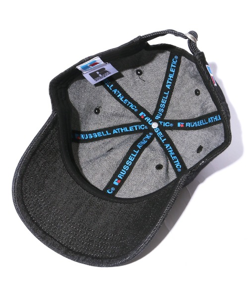 Russell Athletic（ラッセルアスレティック）の「Russell Athletic/ラッセルアスレティック Snow Wash Denim Dad Hat デニムキャップ（キャップ・メンズ・ライトブルー/ブラック/インディゴブルー・FREE）」の4枚目の写真