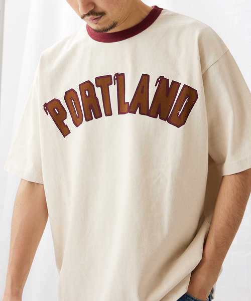 Snow Peak(スノーピーク)の「【Snow Peak/スノーピーク×JS】別注 リサイクルコットン ポートランド リンガーT(Tシャツ/カットソー・メンズ・カーキ/ボルドー/キナリ・SMALL/MEDIUM/LARGE)」の11枚目の写真