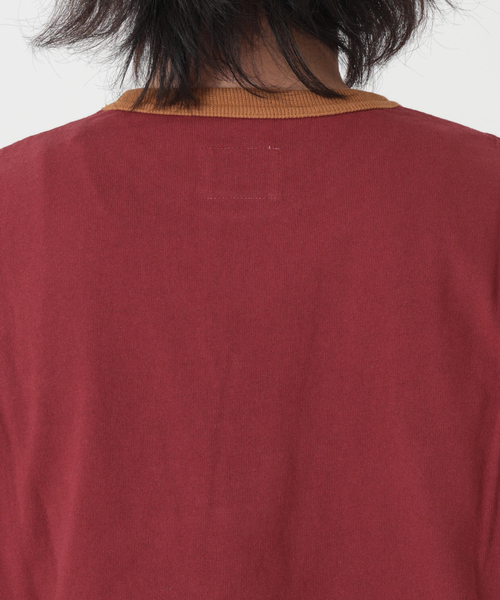 Snow Peak(スノーピーク)の「【Snow Peak/スノーピーク×JS】別注 リサイクルコットン ポートランド リンガーT(Tシャツ/カットソー・メンズ・カーキ/ボルドー/キナリ・SMALL/MEDIUM/LARGE)」の16枚目の写真