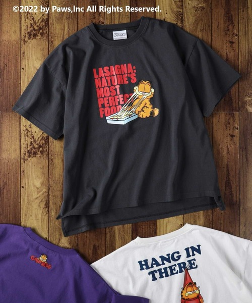 Right-on(ライトオン)の「【Garfield】プリントTシャツ(Tシャツ/カットソー・レディース・ホワイト/パープル/ダークグレー・M/L)」の12枚目の写真