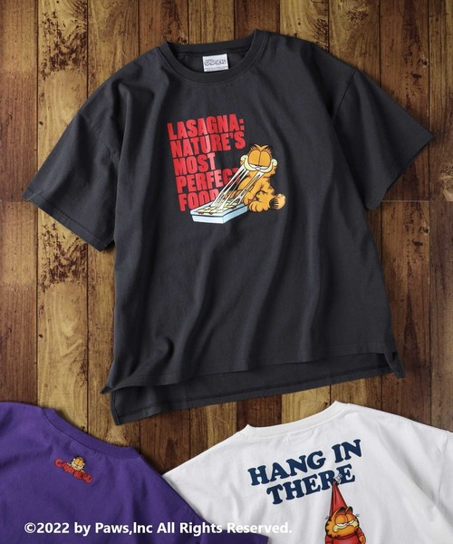 Right-on(ライトオン)の「【Garfield】プリントTシャツ(Tシャツ/カットソー・レディース・ホワイト/パープル/ダークグレー・M/L)」の13枚目の写真
