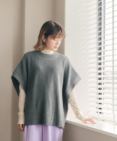 titivate(ティティベイト)の「2wayニットベストトップス(ニット/セーター・レディース・アイボリー/チャコール/ブラウン・FREE)」の13枚目の写真