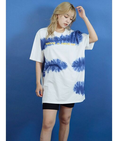 EVRIS（エヴリス）の「ロゴタイダイTシャツワンピース（ワンピース・レディース・ブルー/グリーン・FREE）」の15枚目の写真