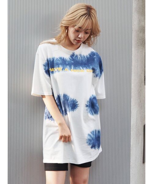 EVRIS（エヴリス）の「ロゴタイダイTシャツワンピース（ワンピース・レディース・ブルー/グリーン・FREE）」の17枚目の写真