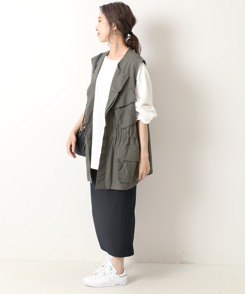 Spick & Span（スピックアンドスパン）の「バックスリットフライススカート（スカート・レディース・ブラック/ベージュ・38/36）」の7枚目の写真