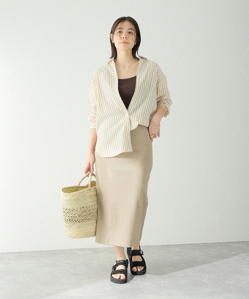 Spick & Span（スピックアンドスパン）の「バックスリットフライススカート（スカート・レディース・ブラック/ベージュ・38/36）」の15枚目の写真