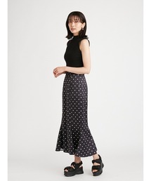 SNIDEL（スナイデル）の「Sustainableスカート×ORGANICSノースリニットドッキングワンピース（ワンピース）」