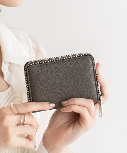 セール】ボールスタッズカード＆コインケース ミニ財布（財布