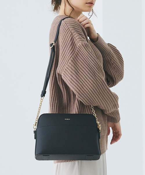 MURUA（ムルーア）の「MURUA (ムルーア) ミニショルダーバッグ チェーン MR-B1104（ショルダーバッグ・レディース・グリーン/ブラック/ベージュ・FREE）」の2枚目の写真