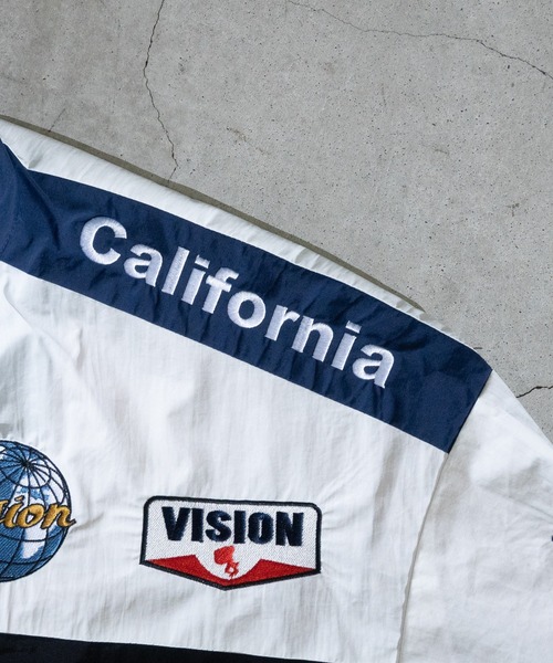 VISION STREET WEAR(ヴィジョンストリートウェア)の「【12】〔VISION STREET WEAR/ビジョン ストリート ウェア〕レーシングナイロンジャケット(ナイロンジャケット・メンズ・ブラック/ネイビー/グリーン/マルチ・MEDIUM/LARGE)」の9枚目の写真