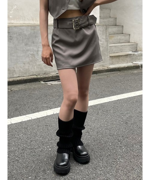 ENVYM（アンビー）の「ローウエストミニＳＫ（スカート・レディース・ブラック/グレー/ストライプ・S/M）」の22枚目の写真