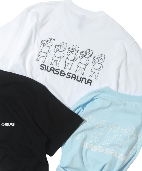 SILAS（サイラス）の「S/S SAUNA PRINT TEE AFTER THE SAUNA　サイラスサウナプリントTシャツアフターサウナ（Tシャツ/カットソー・メンズ・ホワイト/ブラック/ライトブルー・X-LARGE/MEDIUM/LARGE）」の7枚目の写真