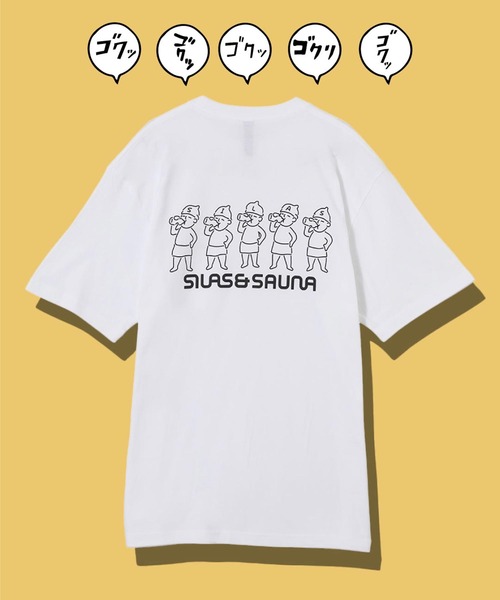 SILAS（サイラス）の「S/S SAUNA PRINT TEE AFTER THE SAUNA　サイラスサウナプリントTシャツアフターサウナ（Tシャツ/カットソー・メンズ・ホワイト/ブラック/ライトブルー・X-LARGE/MEDIUM/LARGE）」の16枚目の写真