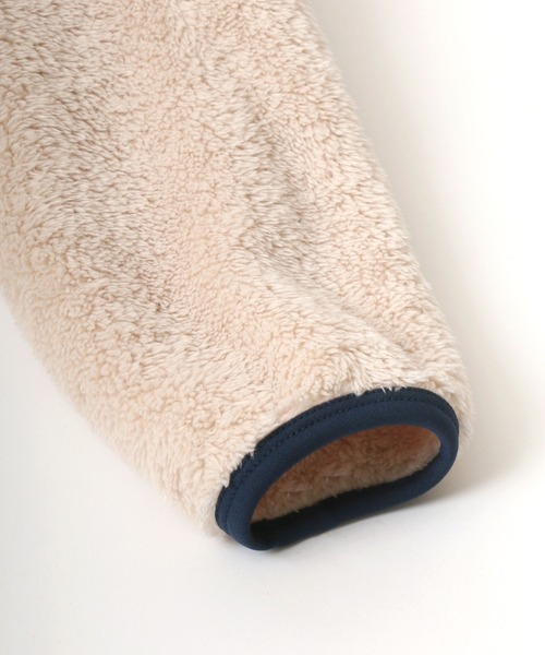 Dickies（ディッキーズ）の「Dickies/ディッキーズ オーバーサイズ シャギーボアジャケット レディース メンズ ブルゾン/ボアフリースジャケット（ブルゾン・メンズ・チャコール/ベージュ/ブラック/オフホワイト・M/L/XL）」の15枚目の写真