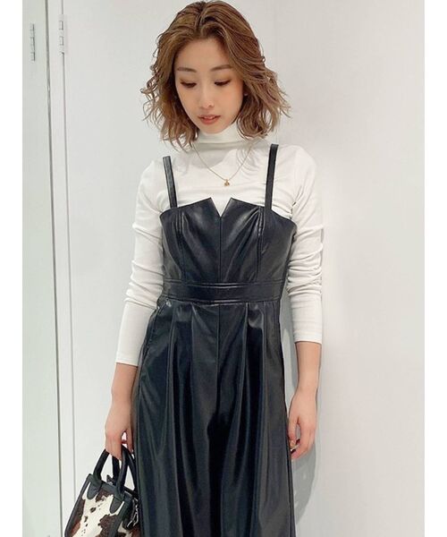 GYDA（ジェイダ）の「タートルネック リブニットトップス（ニット/セーター・レディース・オフホワイト/チャコールグレー/ブラック・FREE）」の2枚目の写真