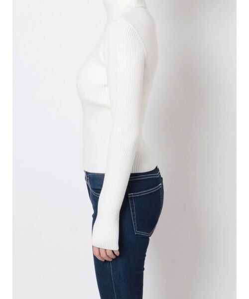 GYDA（ジェイダ）の「タートルネック リブニットトップス（ニット/セーター・レディース・オフホワイト/チャコールグレー/ブラック・FREE）」の18枚目の写真