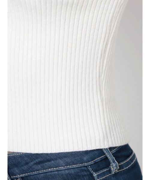 GYDA（ジェイダ）の「タートルネック リブニットトップス（ニット/セーター・レディース・オフホワイト/チャコールグレー/ブラック・FREE）」の22枚目の写真