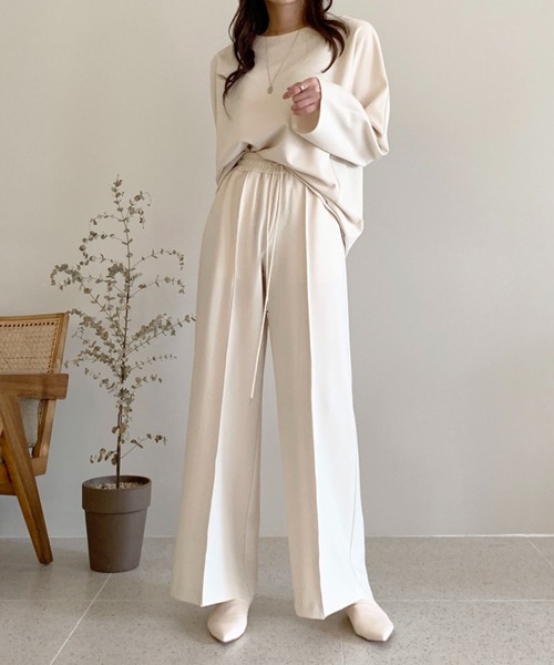 Dita Muaj.（ディータムアージュ）の「センタープレスワイドパンツ（スラックス・レディース・ブラック/アイボリー・S/M）」の8枚目の写真