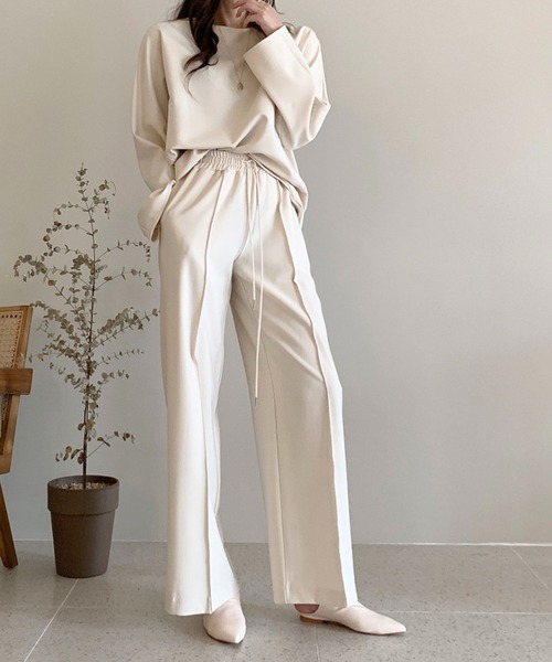 Dita Muaj.（ディータムアージュ）の「センタープレスワイドパンツ（スラックス・レディース・ブラック/アイボリー・S/M）」の6枚目の写真