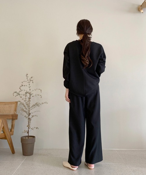 Dita Muaj.（ディータムアージュ）の「センタープレスワイドパンツ（スラックス・レディース・ブラック/アイボリー・S/M）」の9枚目の写真