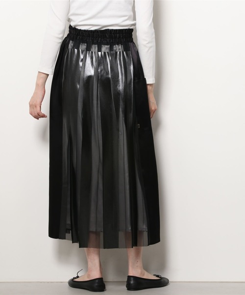 NAKAGAMI(ナカガミ)の「NAKAGAMI(ナカガミ) rubber print skirt/スカート/N03REG0001A(スカート・レディース・ブラック・1)」の4枚目の写真