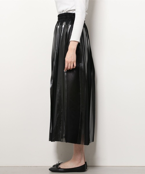 NAKAGAMI(ナカガミ)の「NAKAGAMI(ナカガミ) rubber print skirt/スカート/N03REG0001A(スカート・レディース・ブラック・1)」の3枚目の写真
