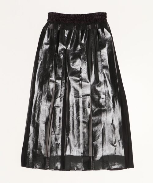 NAKAGAMI(ナカガミ)の「NAKAGAMI(ナカガミ) rubber print skirt/スカート/N03REG0001A(スカート・レディース・ブラック・1)」の5枚目の写真