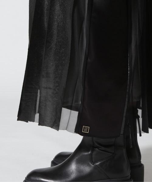 NAKAGAMI(ナカガミ)の「NAKAGAMI(ナカガミ) rubber print skirt/スカート/N03REG0001A(スカート・レディース・ブラック・1)」の8枚目の写真