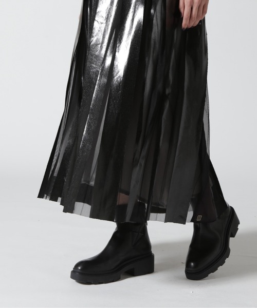 NAKAGAMI(ナカガミ)の「NAKAGAMI(ナカガミ) rubber print skirt/スカート/N03REG0001A(スカート・レディース・ブラック・1)」の12枚目の写真