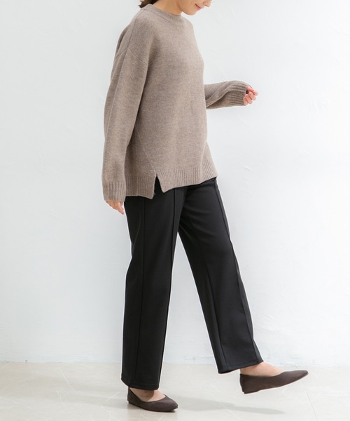 Honeys（ハニーズ）の「ストレートパンツ（その他パンツ・レディース・ライトベージュ/イエロー×グリーン/パープル/ピンク/グリーン/ブラック/モカ・SS/LL/L/S/M）」の2枚目の写真