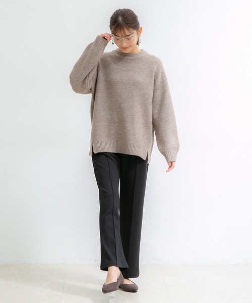 Honeys（ハニーズ）の「ストレートパンツ（その他パンツ・レディース・ライトベージュ/イエロー×グリーン/パープル/ピンク/グリーン/ブラック/モカ・SS/LL/L/S/M）」の8枚目の写真