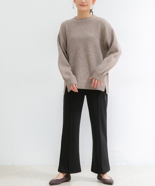Honeys（ハニーズ）の「ストレートパンツ（その他パンツ・レディース・ライトベージュ/イエロー×グリーン/パープル/ピンク/グリーン/ブラック/モカ・SS/LL/L/S/M）」の9枚目の写真