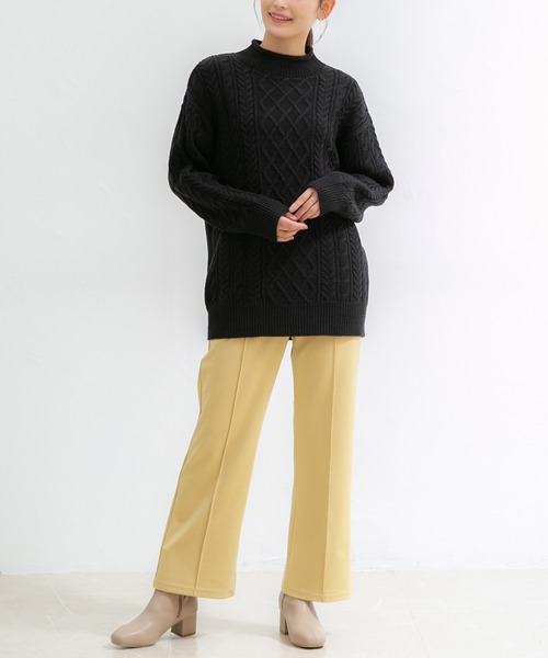 Honeys（ハニーズ）の「ストレートパンツ（その他パンツ・レディース・ライトベージュ/イエロー×グリーン/パープル/ピンク/グリーン/ブラック/モカ・SS/LL/L/S/M）」の17枚目の写真