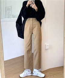 Dita Muaj. | ハイウエストストレートパンツ(チノパンツ)