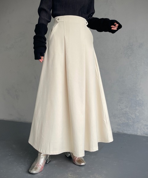 &g'aime（アンジェム）の「【&g’aime】タックフレアスカート（スカート・レディース・ブラック/カーキ/アイボリー・FREE）」の21枚目の写真