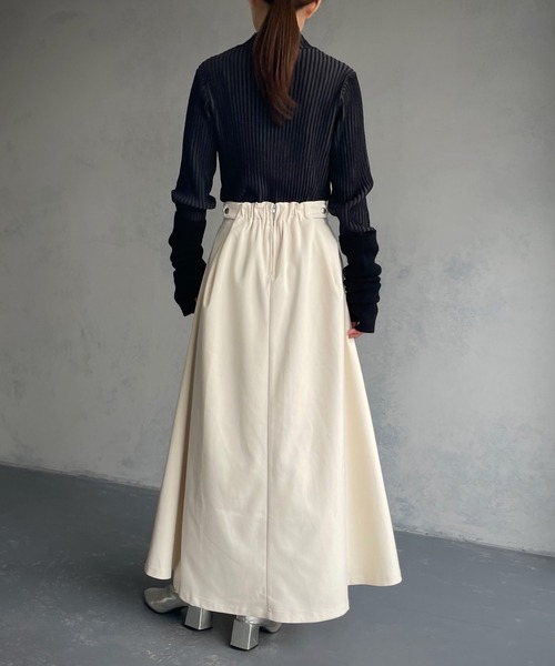 &g'aime（アンジェム）の「【&g’aime】タックフレアスカート（スカート・レディース・ブラック/カーキ/アイボリー・FREE）」の20枚目の写真