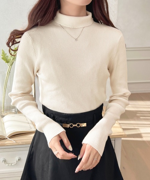 apres jour（アプレジュール）の「リブニットインナー【ZOZOTOWN限定アイテム】（ニット/セーター・レディース・ブラック/ピンクベージュ/アイボリー/モカ/ネイビー・X-LARGE/フリー）」の14枚目の写真