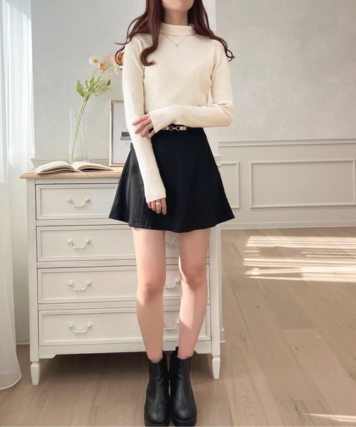 apres jour（アプレジュール）の「リブニットインナー【ZOZOTOWN限定アイテム】（ニット/セーター・レディース・ブラック/ピンクベージュ/アイボリー/モカ/ネイビー・X-LARGE/フリー）」の17枚目の写真