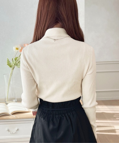 apres jour（アプレジュール）の「リブニットインナー【ZOZOTOWN限定アイテム】（ニット/セーター・レディース・ブラック/ピンクベージュ/アイボリー/モカ/ネイビー・X-LARGE/フリー）」の16枚目の写真