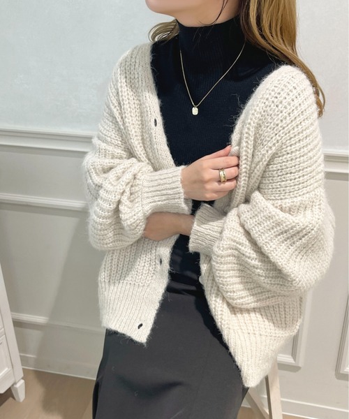 apres jour（アプレジュール）の「リブニットインナー【ZOZOTOWN限定アイテム】（ニット/セーター・レディース・ブラック/ピンクベージュ/アイボリー/モカ/ネイビー・X-LARGE/フリー）」の22枚目の写真