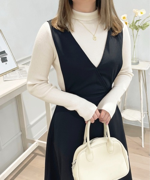 apres jour（アプレジュール）の「リブニットインナー【ZOZOTOWN限定アイテム】（ニット/セーター・レディース・ブラック/ピンクベージュ/アイボリー/モカ/ネイビー・X-LARGE/フリー）」の20枚目の写真