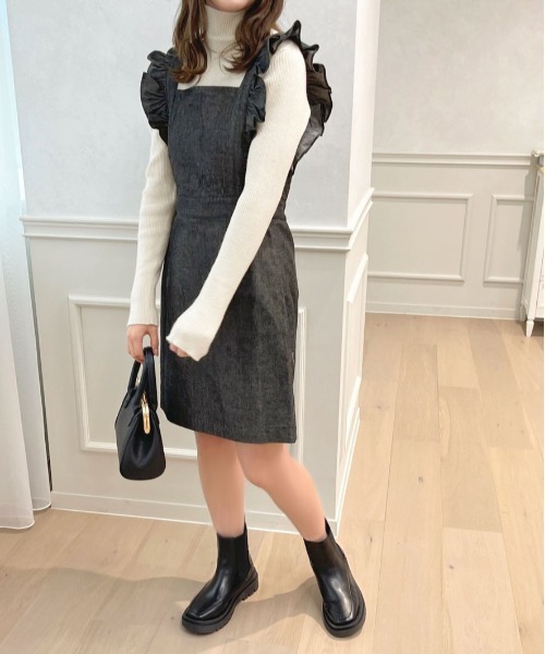 apres jour（アプレジュール）の「リブニットインナー【ZOZOTOWN限定アイテム】（ニット/セーター・レディース・ブラック/ピンクベージュ/アイボリー/モカ/ネイビー・X-LARGE/フリー）」の7枚目の写真